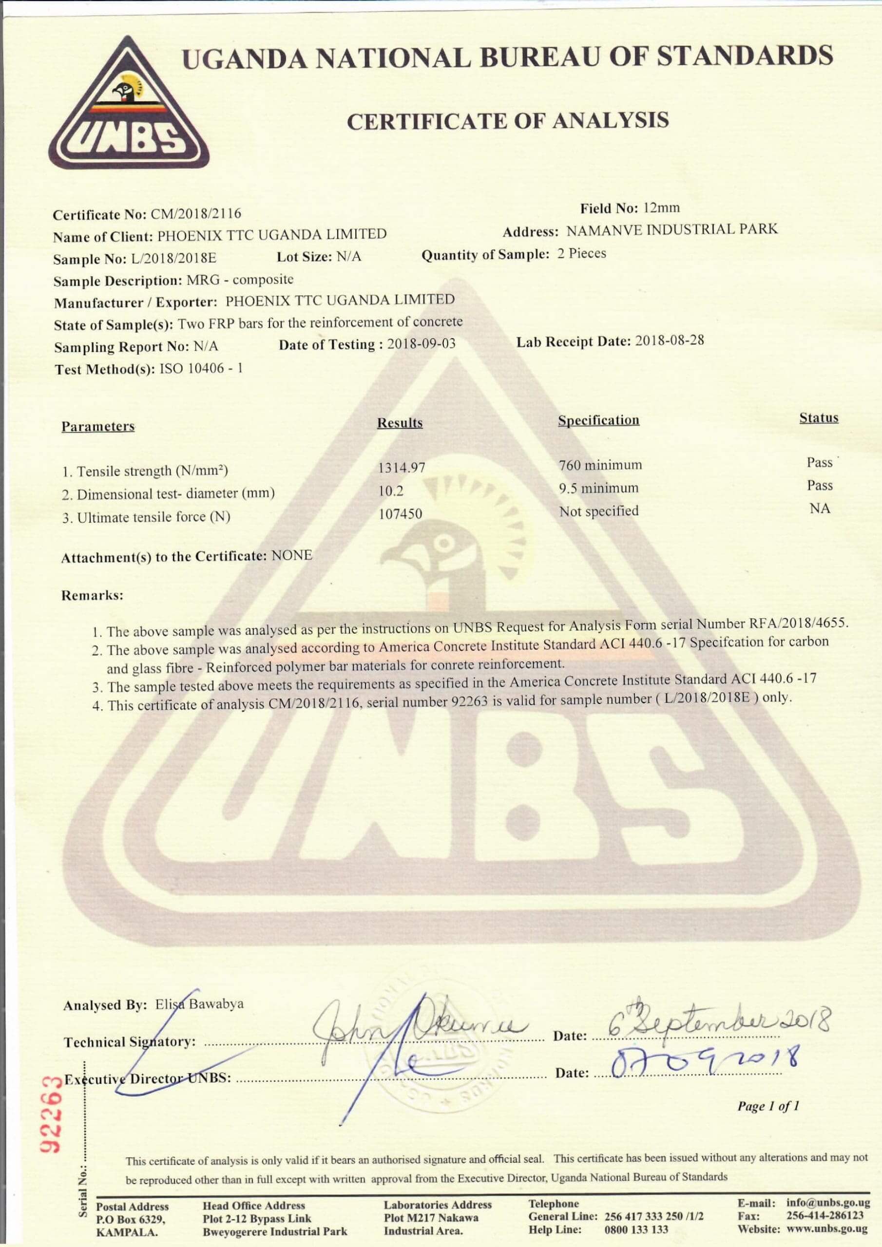 UGANDA NATIONAL BUREAU OF STANDARDS