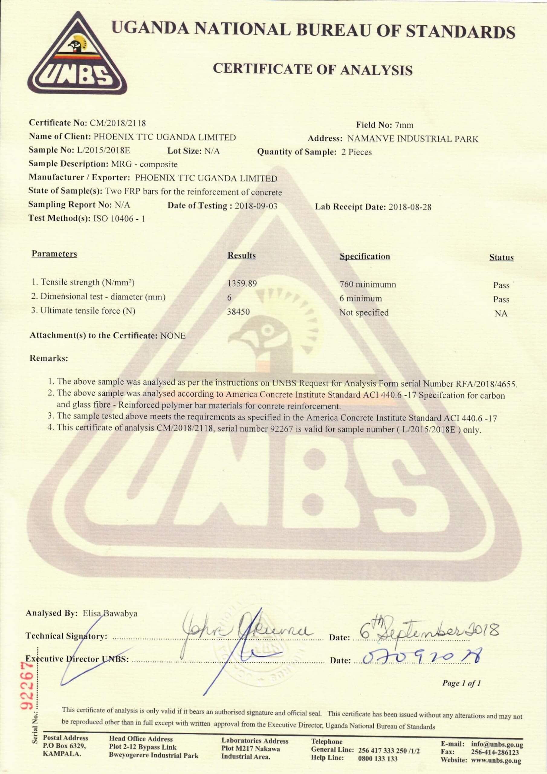 UGANDA NATIONAL BUREAU OF STANDARDS